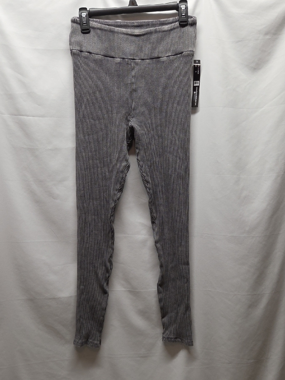 Love 83 Lovenation USA Disteressed Ribbed Fashion Leggings Gray Washed XL